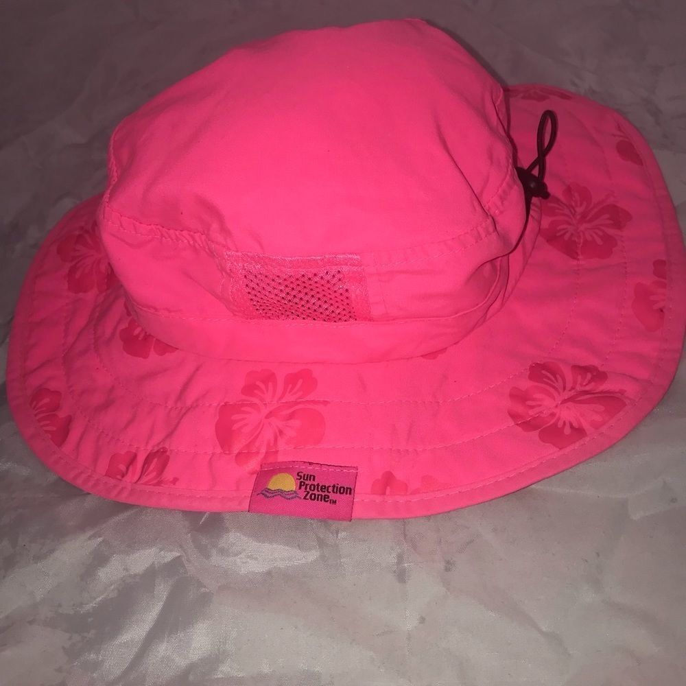 Sun Protection Zone Neon Coral Pink Summer Fishing Hat - Picture 7 of 13